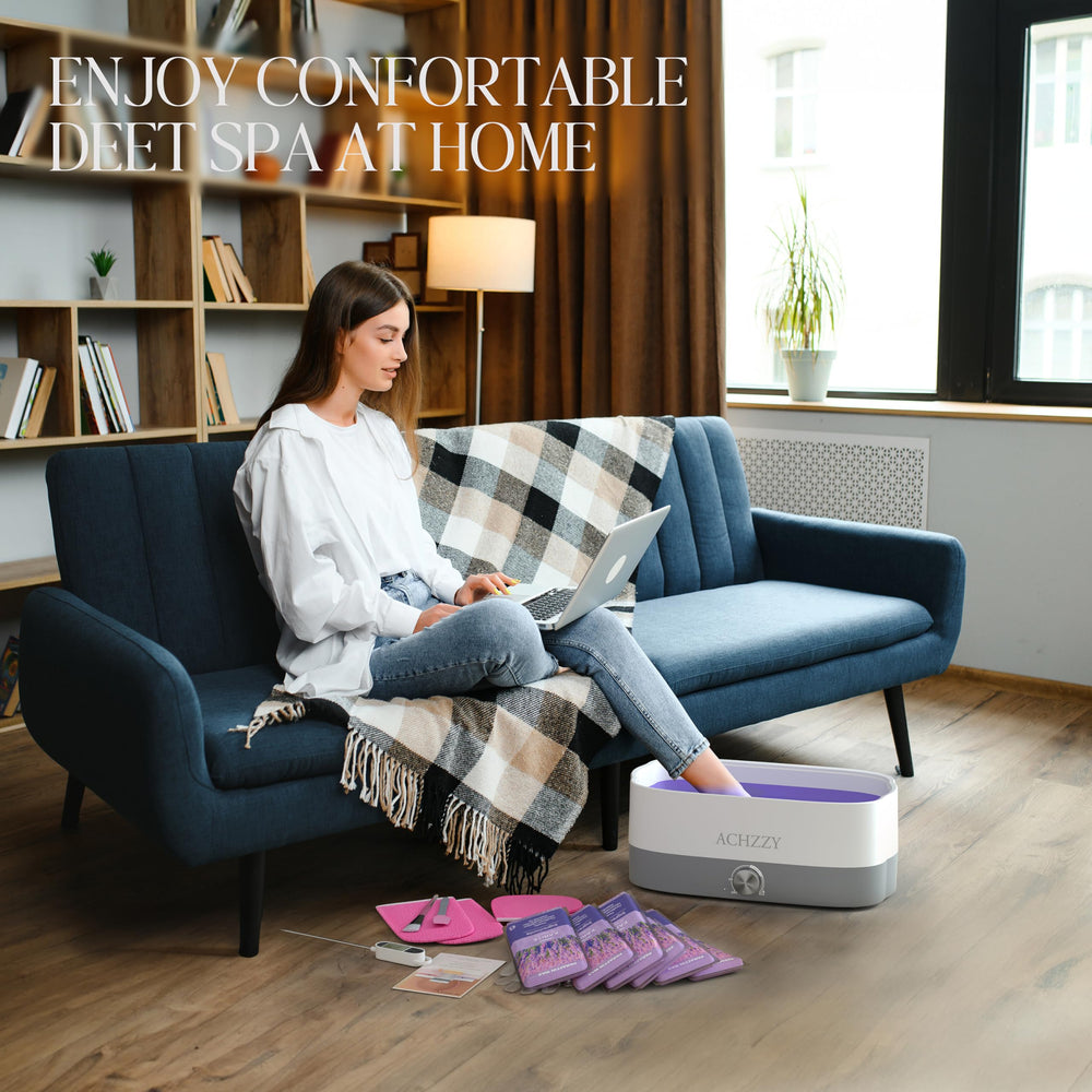 Achzzy home spa experience delivers relaxing warmth and skin nourishment.