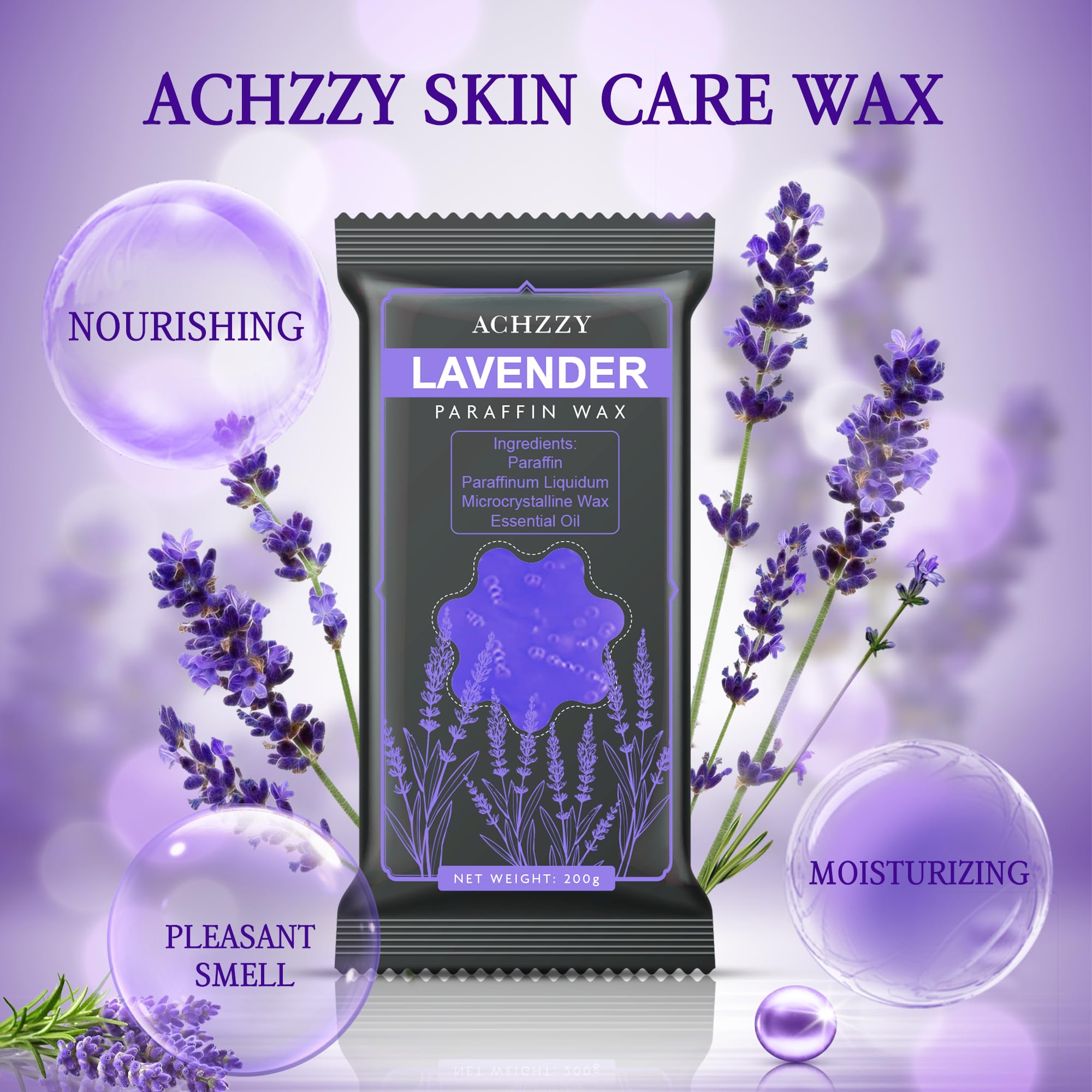 Achzzy paraffin bath with hands dipping for a relaxing moisturizing treatment.