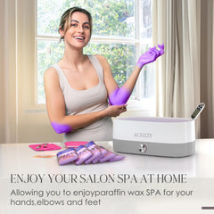 Achzzy paraffin wax bath with 4000 ml capacity for larger coverage.