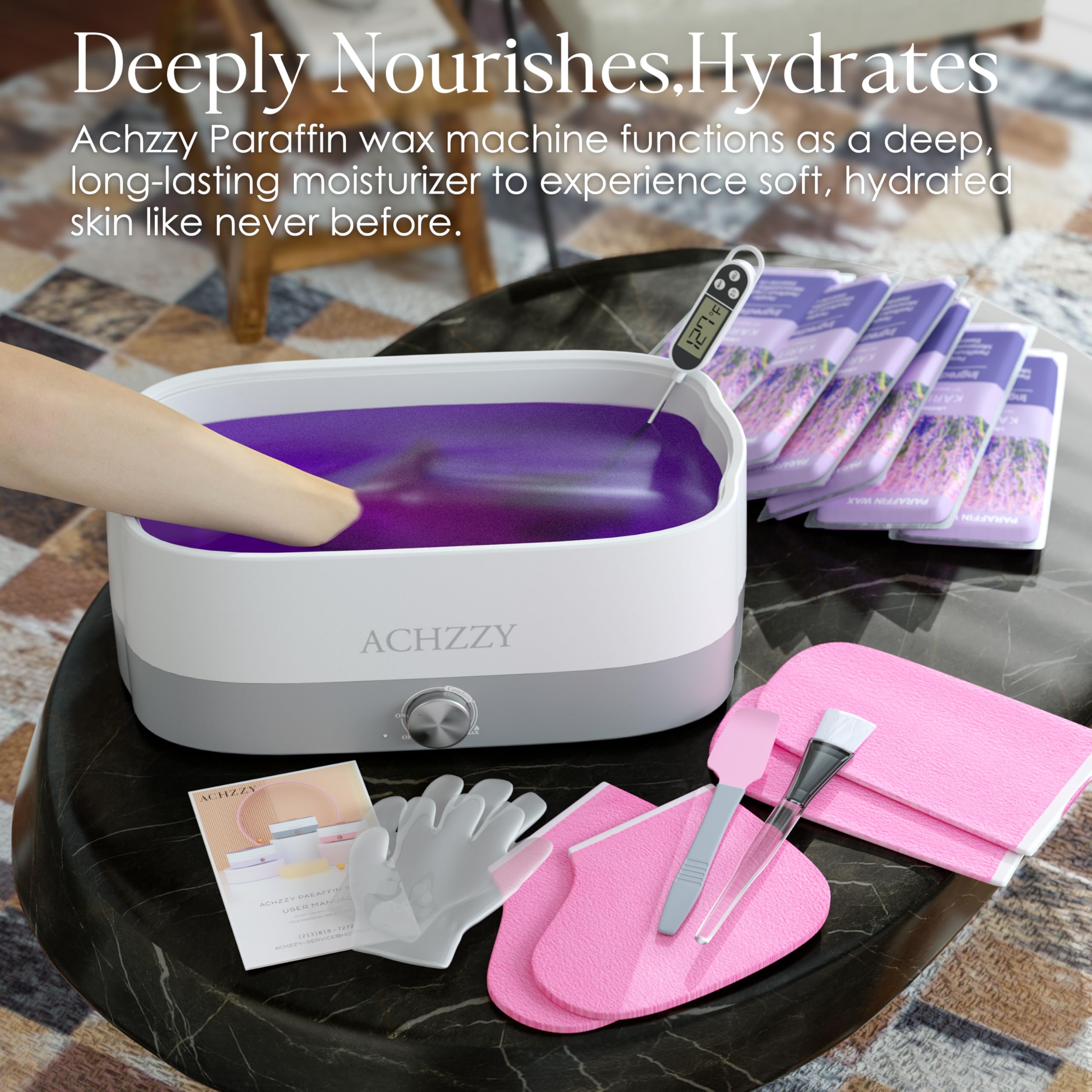 Achzzy paraffin pot with non-toxic inner design for safe use.