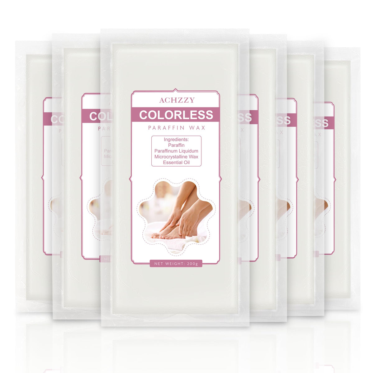 Achzzy unscented paraffin wax refills for hands and feet deliver deep hydration.