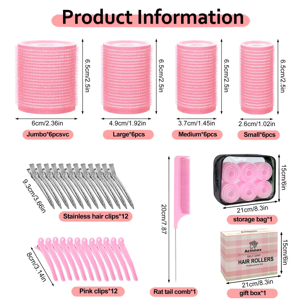 Acinnox jumbo 60mm roller close-up for voluminous waves without heat