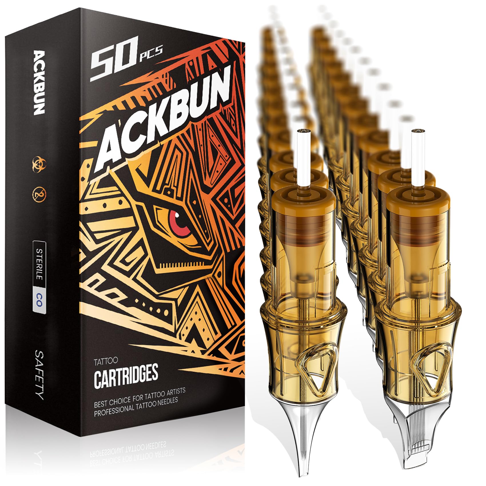 Aguja Ackbun 1005RL para delinear líneas limpias y definidas.