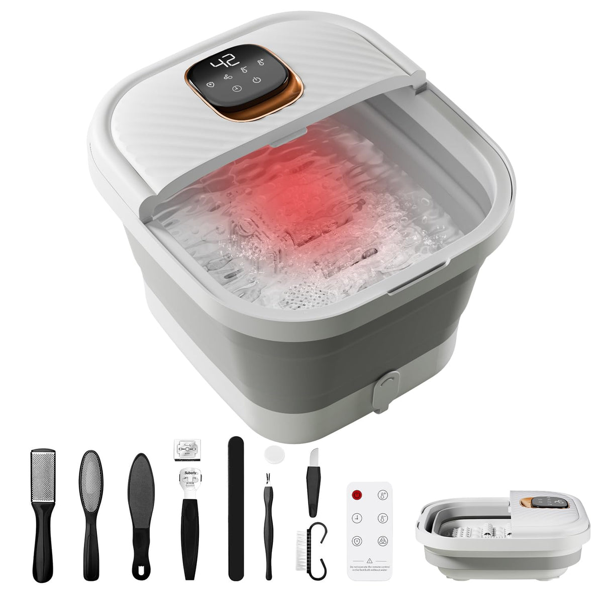 ACKLEAP collapsible foot spa with heat for home use