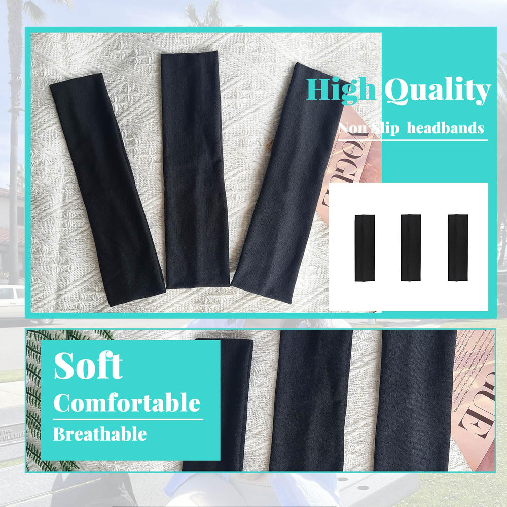 Aclovcy three-pack elastic headbands for versatile replacements.