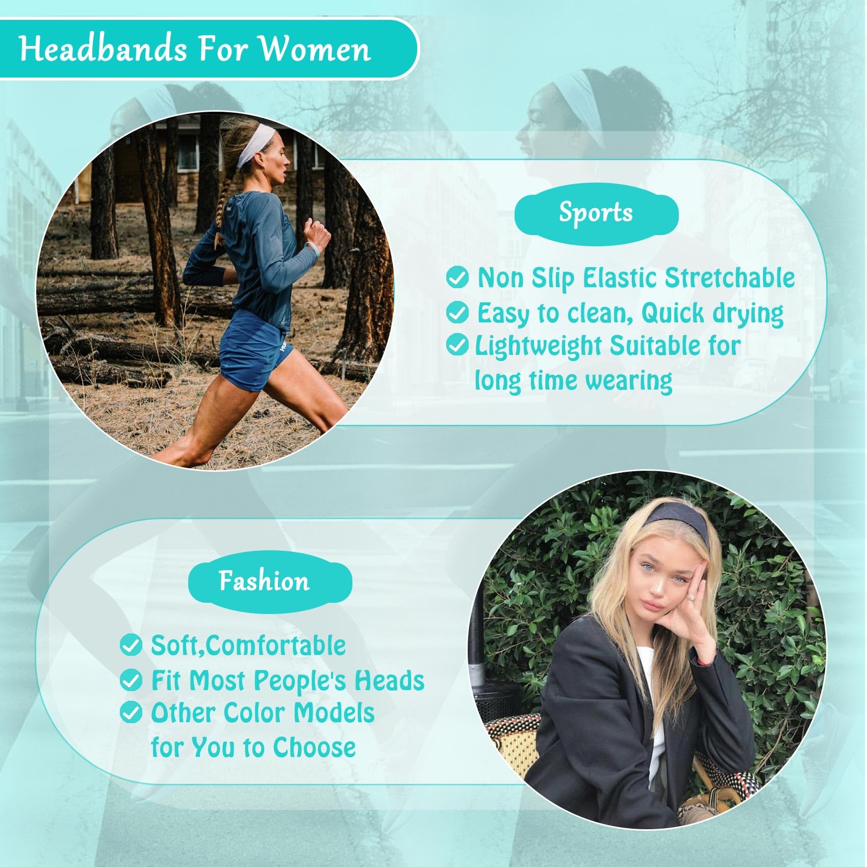 Aclovcy travel-friendly headband ideal for commuting and study.