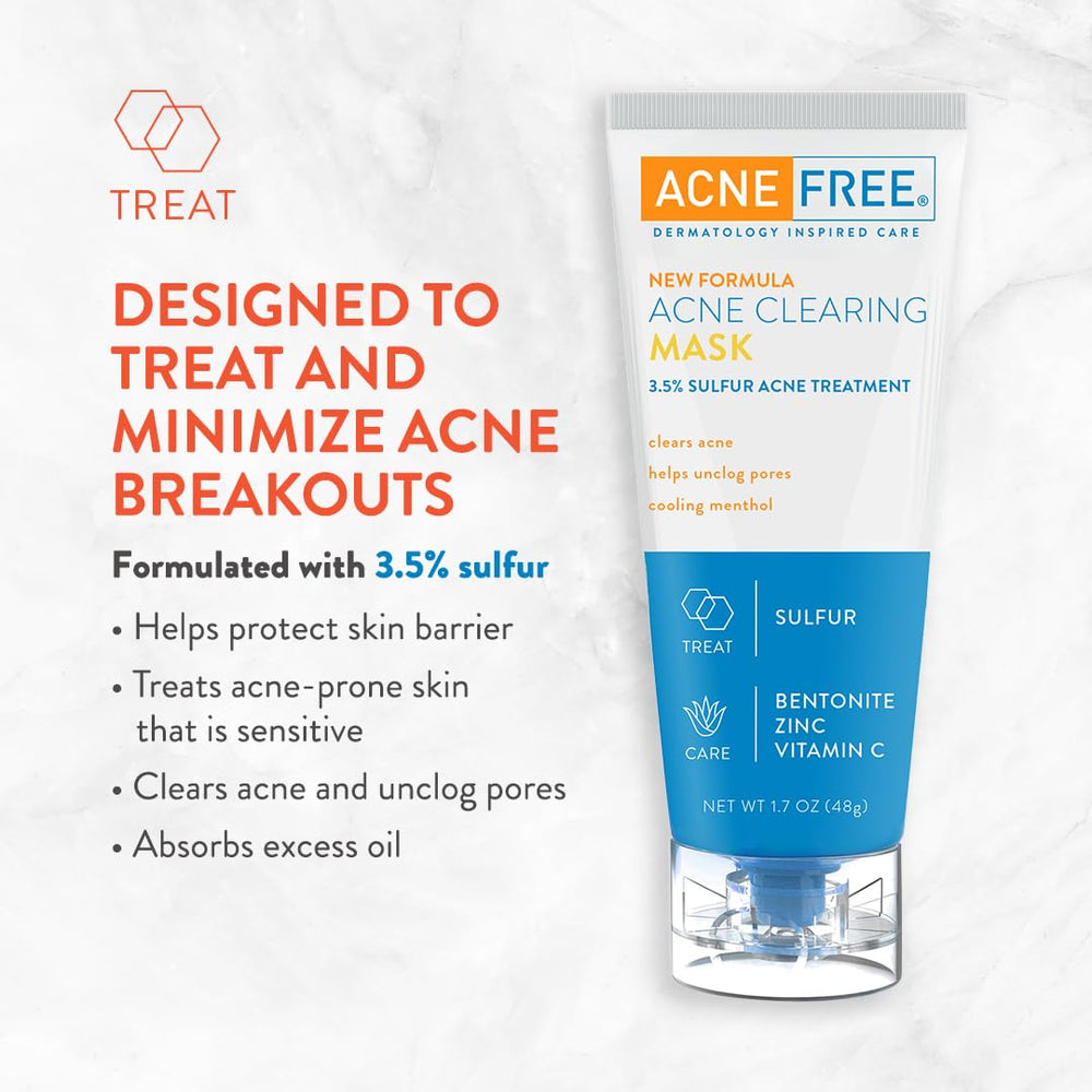 AcneFree Vitamina C y Bentonita: piel más limpia tras uso.