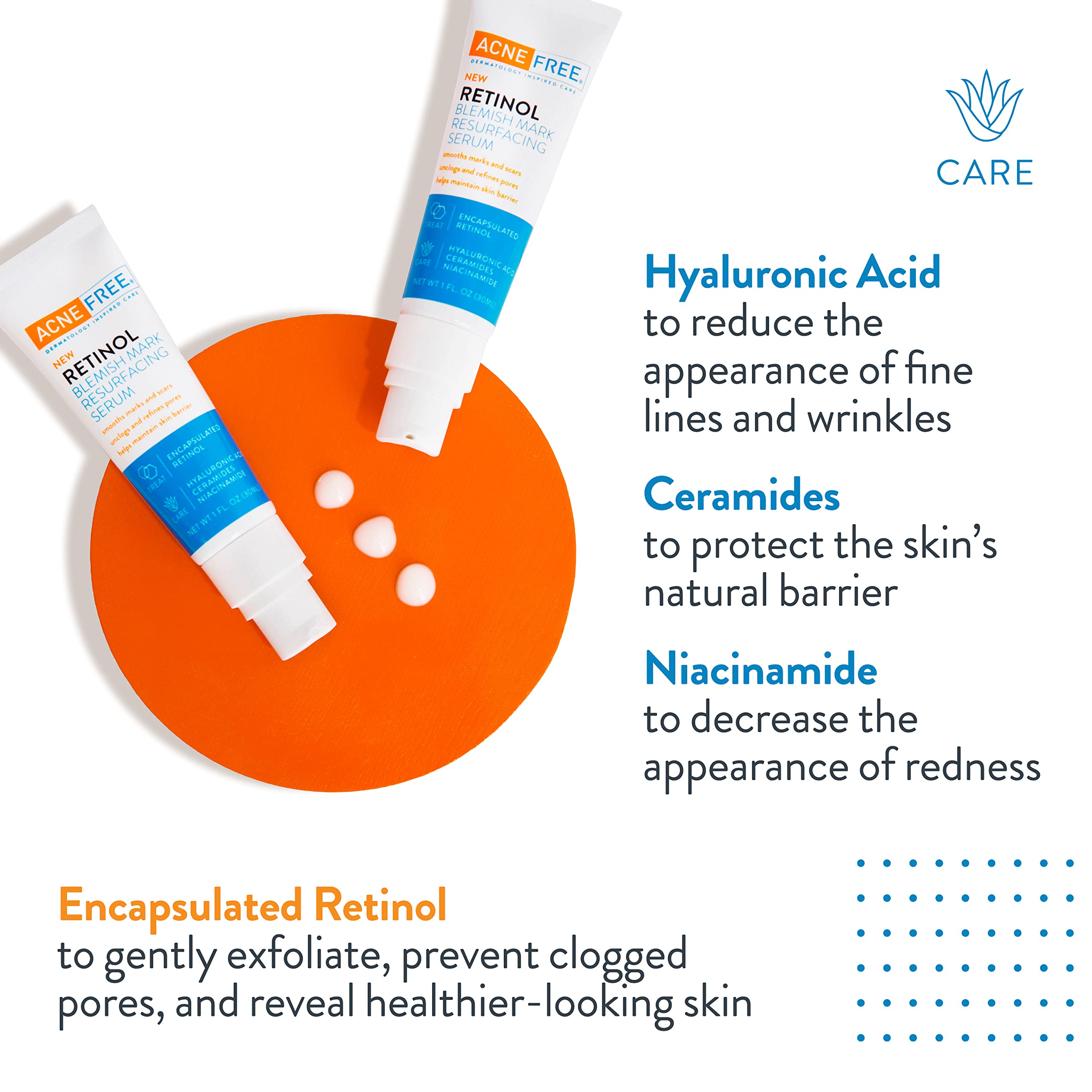 AcneFree hialuronico niacinamida, hidratacion intensa para piel equilibrada.