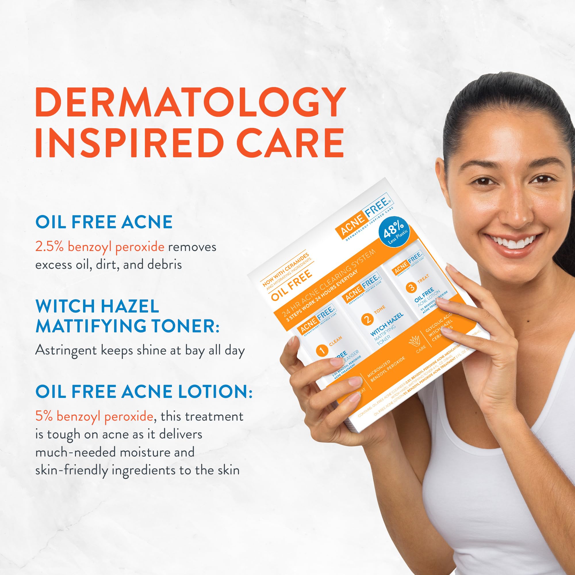 AcneFree loción sin aceite tratamiento suave para zonas con acné.
