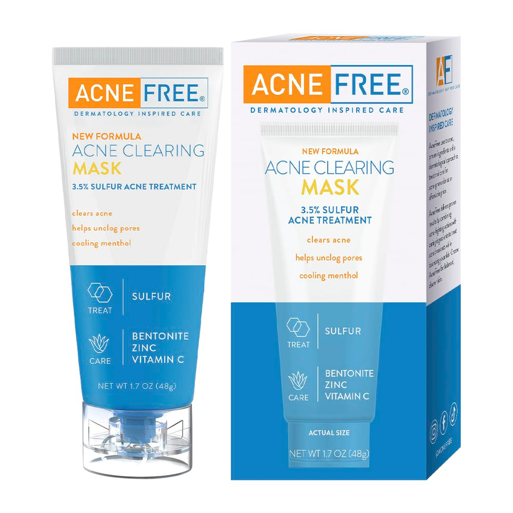 AcneFree Mascarilla de azufre 3,5% para desincrustar poros y controlar grasa.
