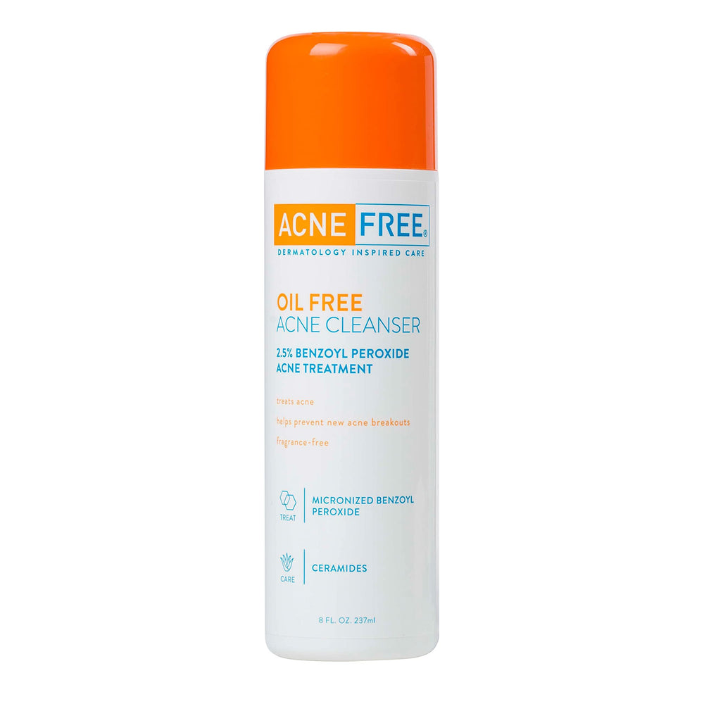 AcneFree Oil-Free Cleanser bottle front view for daily acne care