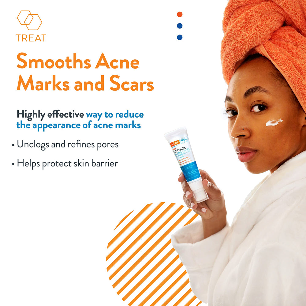 AcneFree suero retinol, textura sedosa que aporta sensación suave a la piel.