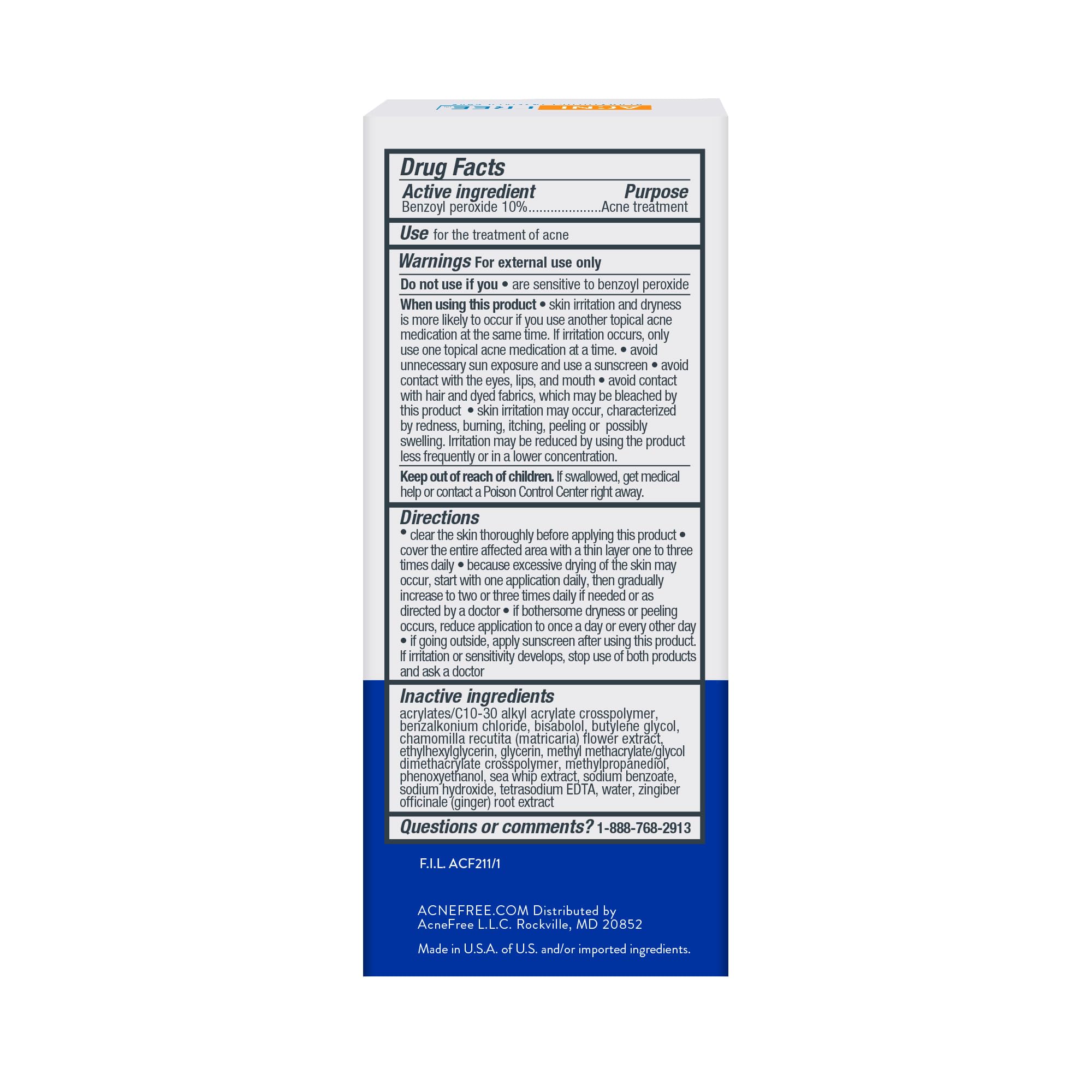 AcneFree Terminator 10 dermatologist-inspired care concept communicates science-backed acne care.