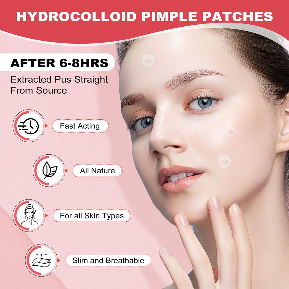 AcneGo absorbs pus and speeds healing for targeted blemishes.