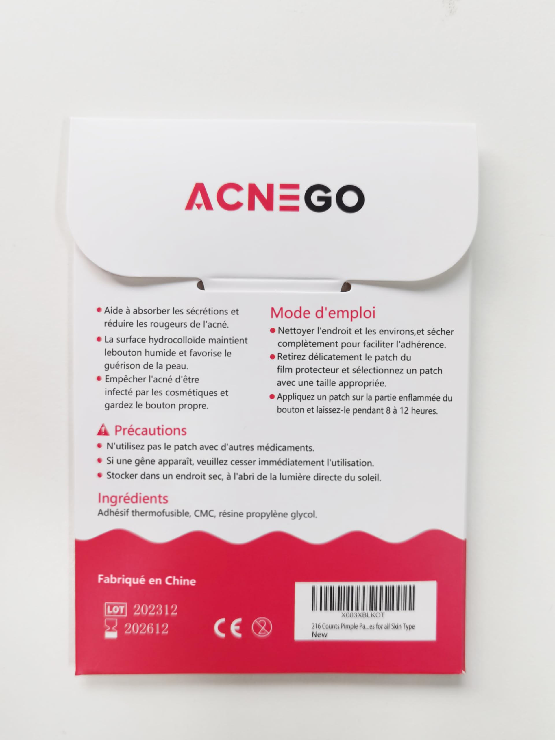 AcneGo comfortable hydrocolloid patch supports gentle acne care.