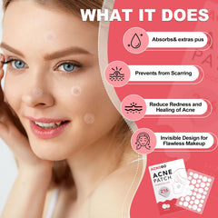 AcneGo overnight sticky patch on face supports discreet healing.