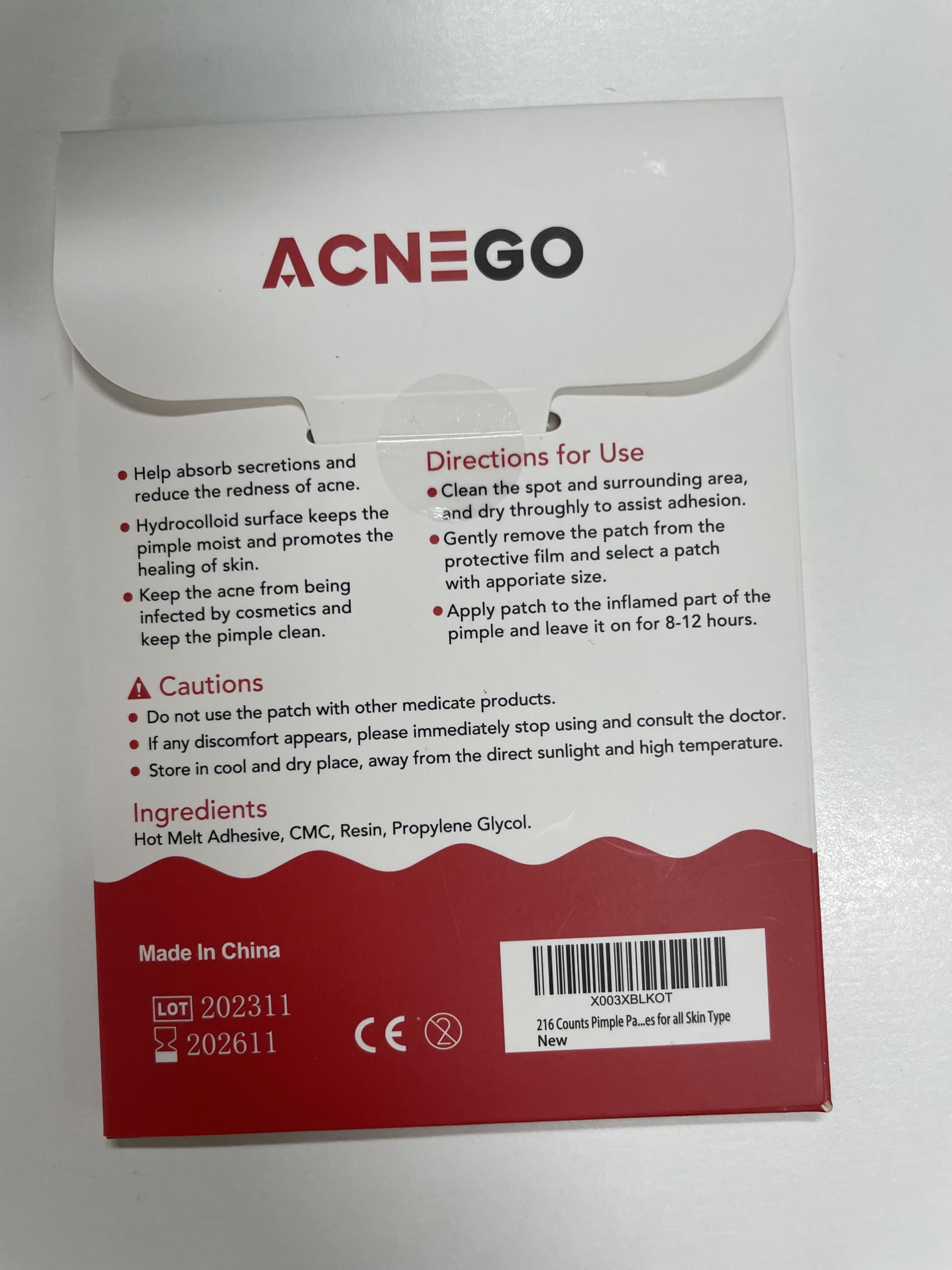 AcneGo protective patch shields delicate skin while you sleep.