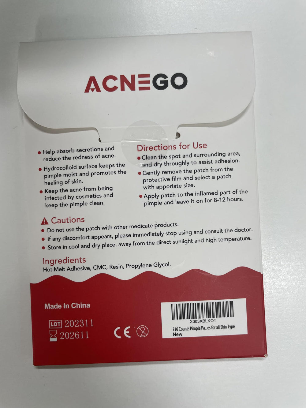 AcneGo protective patch shields delicate skin while you sleep.