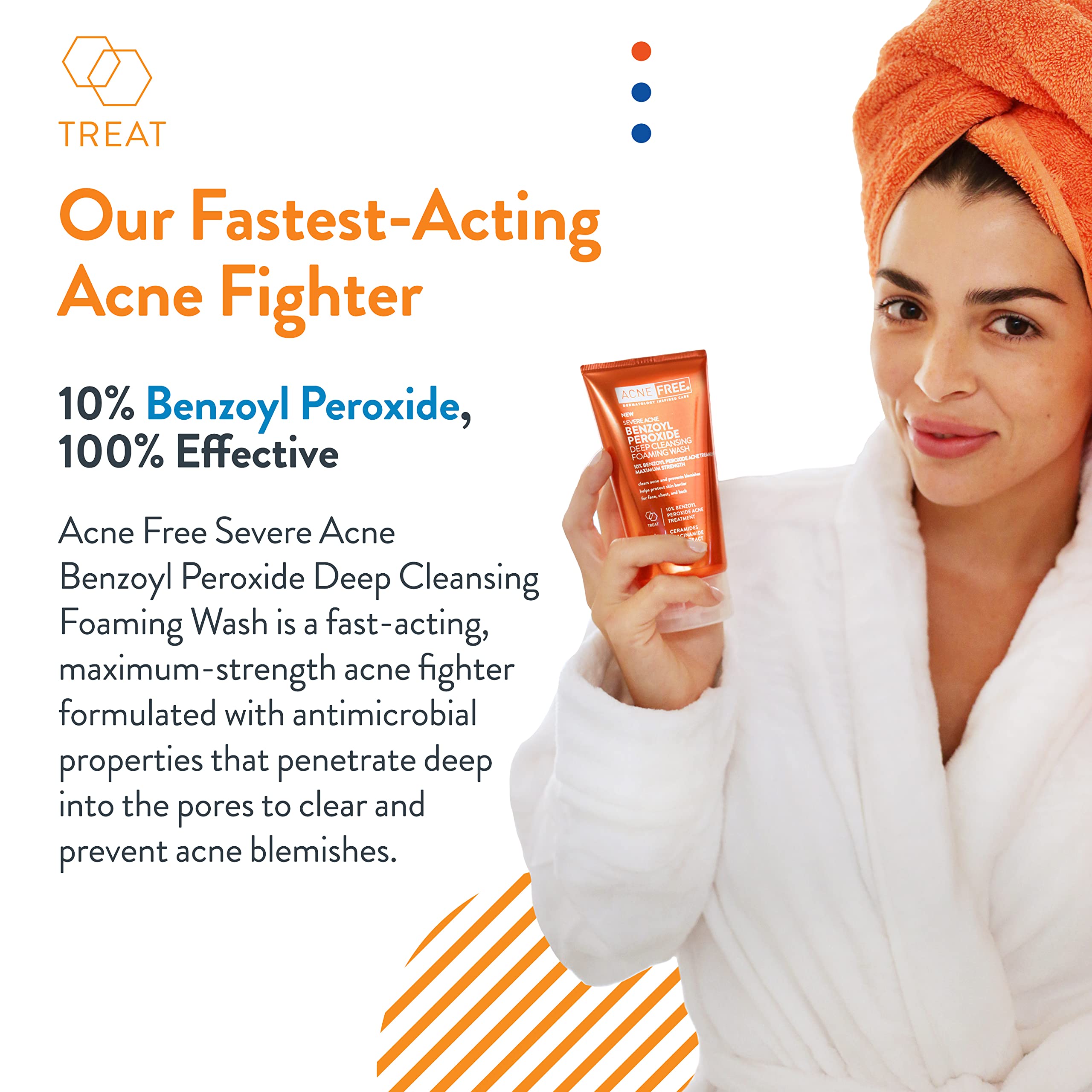 Pump-dispense AcneFree cleanser ready for oily, acne-prone skin in daily routine.