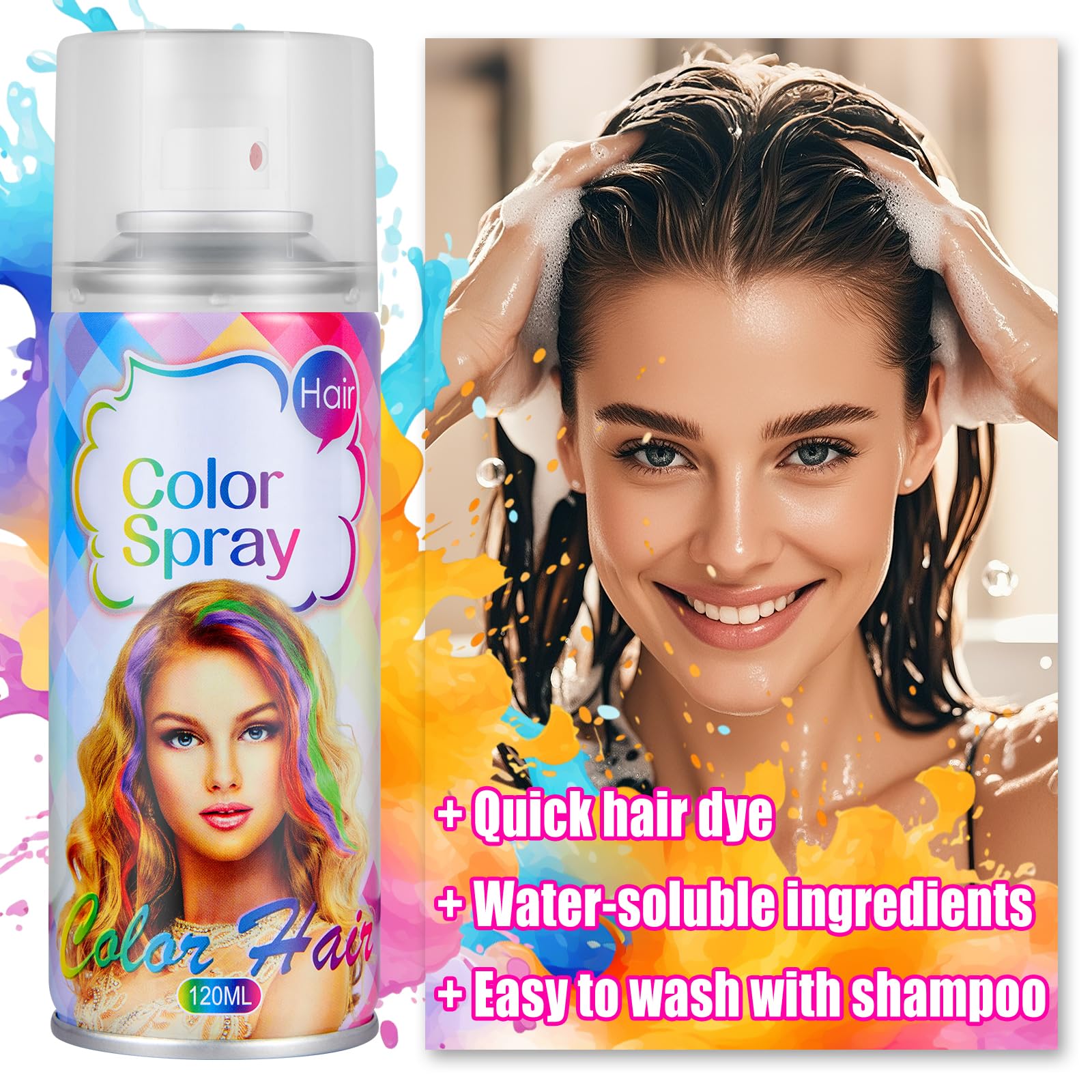 Pink hair spray used to create a cosplay look.