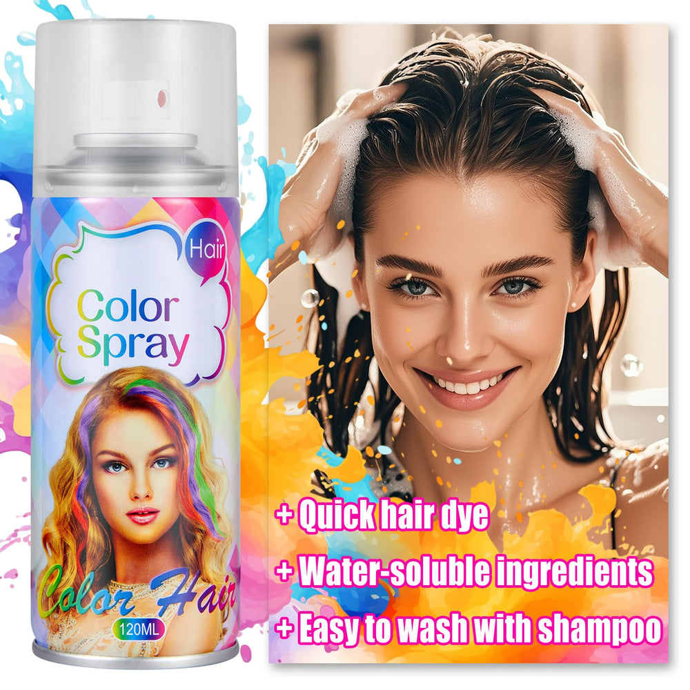 Pink hair spray used to create a cosplay look.