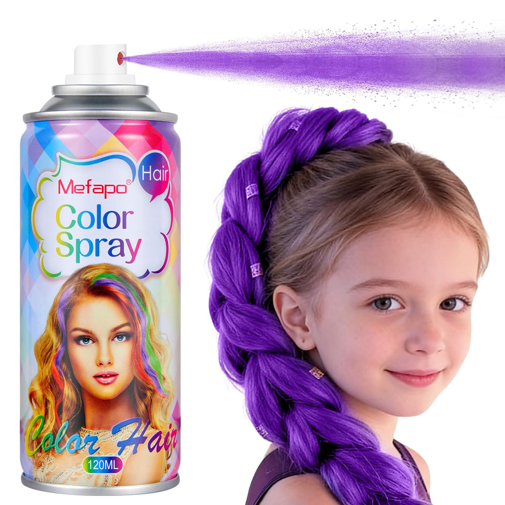 Acomler Purple Hair Spray bottle front view for quick color action