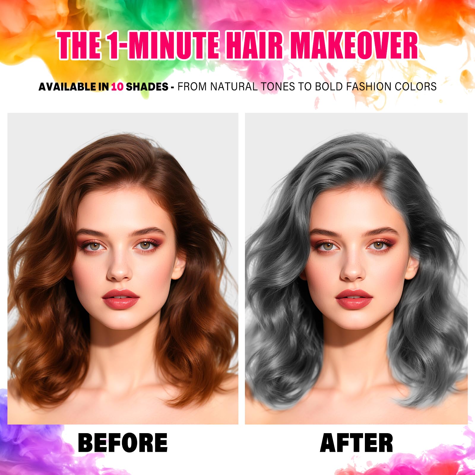 Acomler wash-out formula makes color easy to rinse