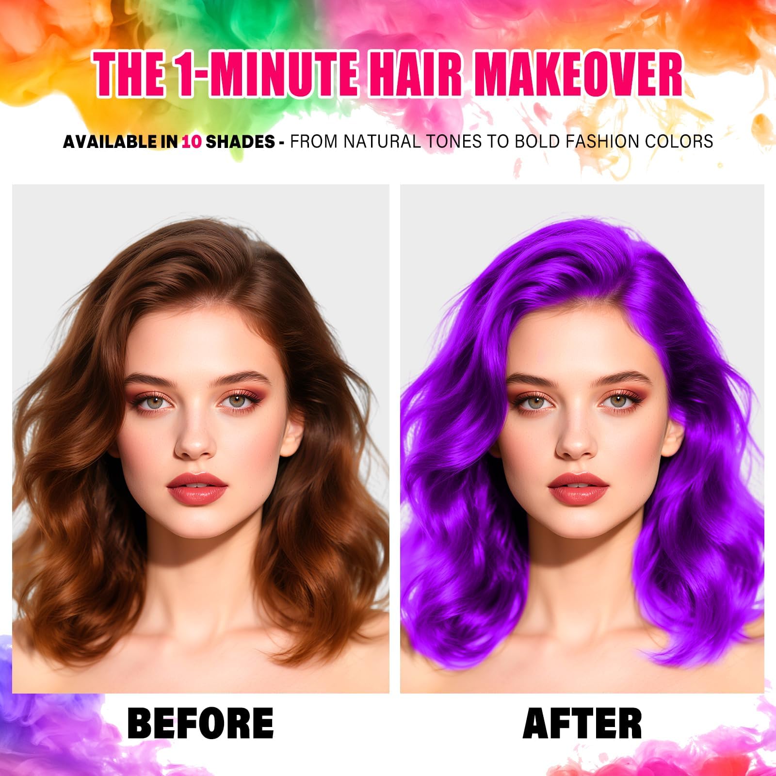 Washable color washes out with shampoo from hair
