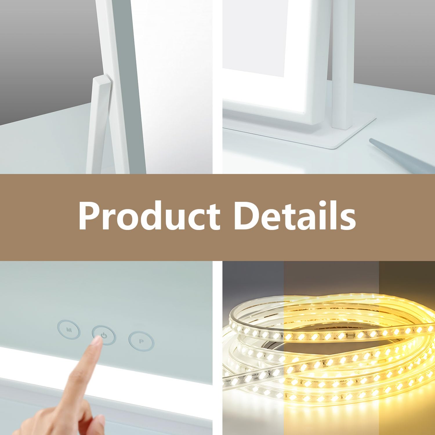 Acoolda lighted mirror presented as a stylish gift for beauty lovers
