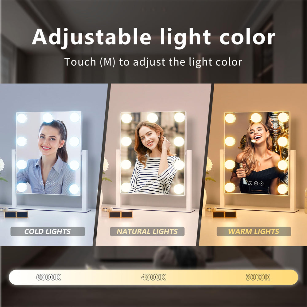 Acoolda vanity mirror with 3 color modes for versatile environments