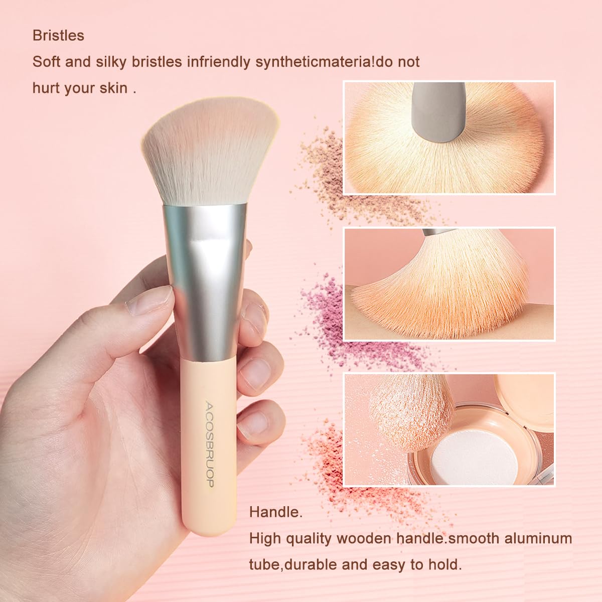 ACOSBRUOP eye-shadow brushes shown for precise crease and lid application.