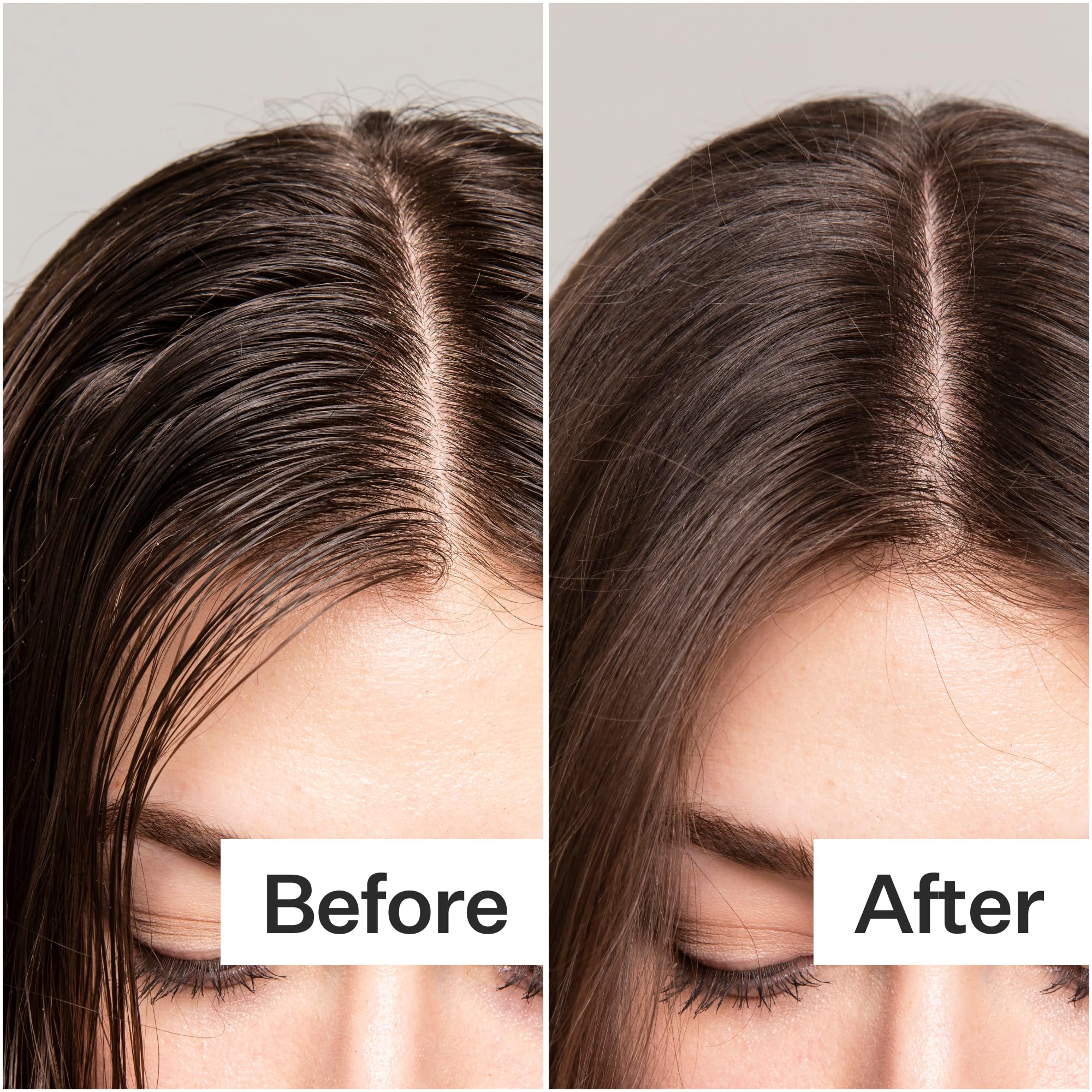 ACT+ ACRE dry shampoo powder texture on the palm for instant absorption