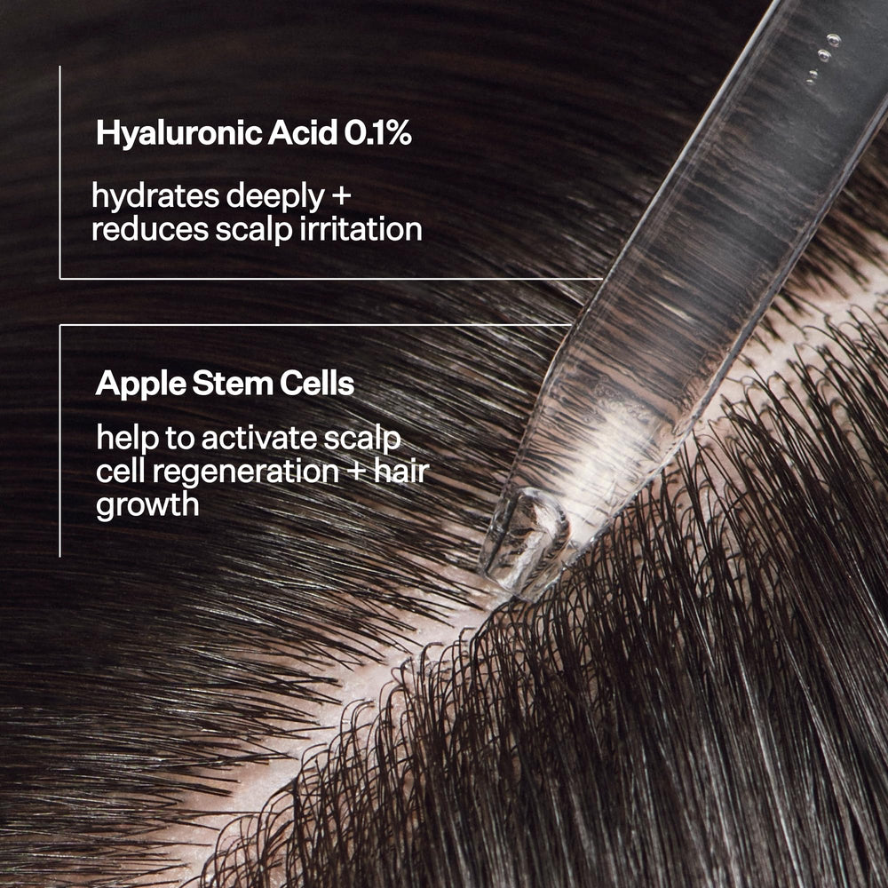 ACT+ ACRE hyaluronic acid hydrates dry scalp for lasting moisture