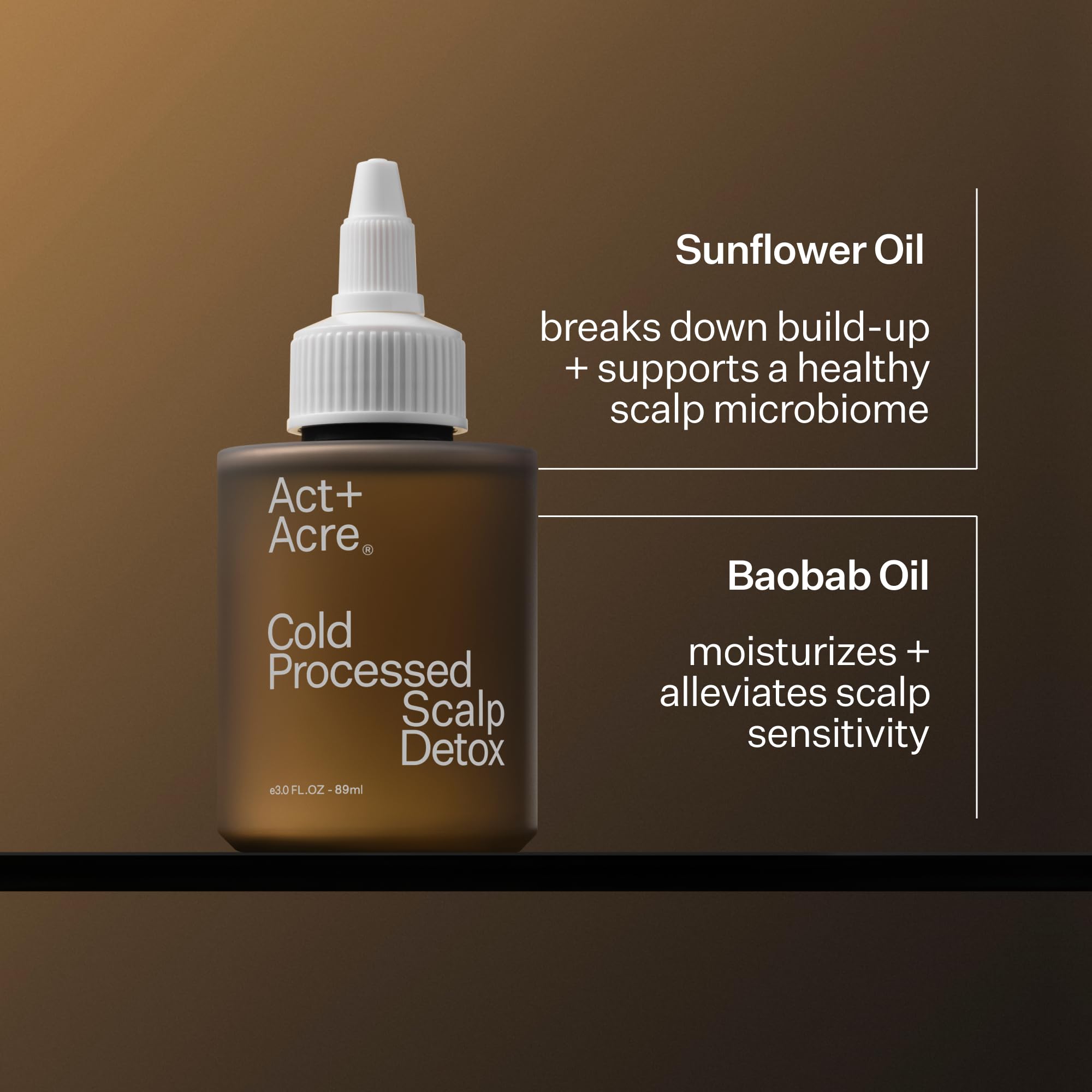 Actacre oil application on scalp supports soothing routine.