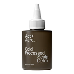 Actacre cold processed scalp detox oil bottle for deep cleansing.
