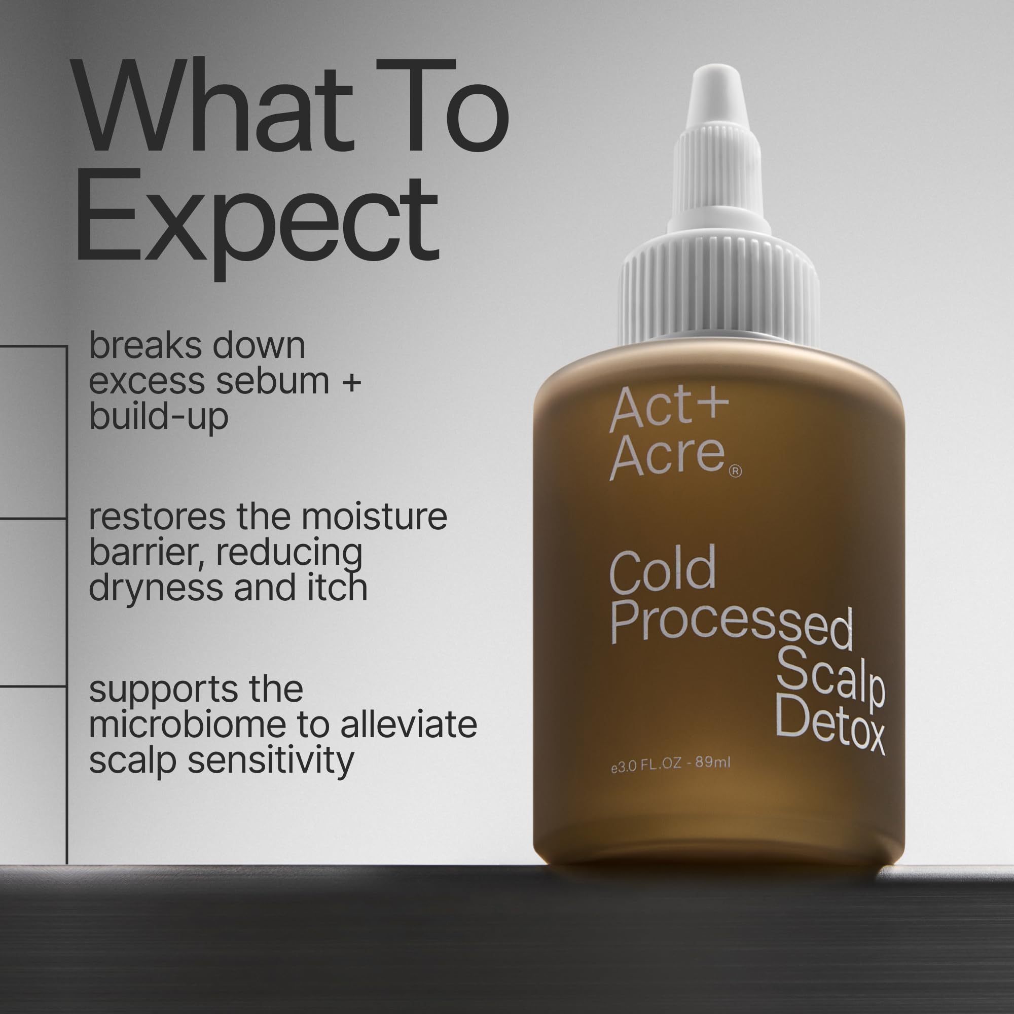 Actacre detox oil pour shows easy scalp application.