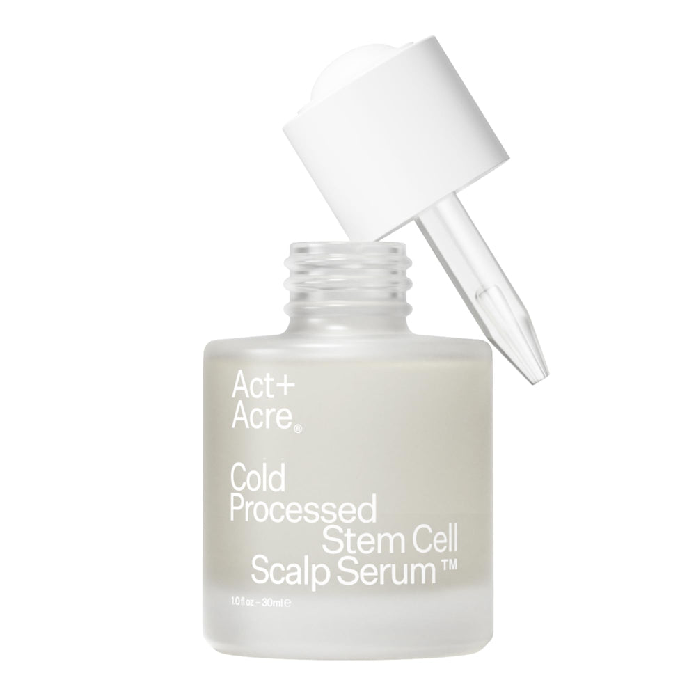 ACT+ ACRE stem cell scalp serum bottle for scalp hydration and fuller-looking hair