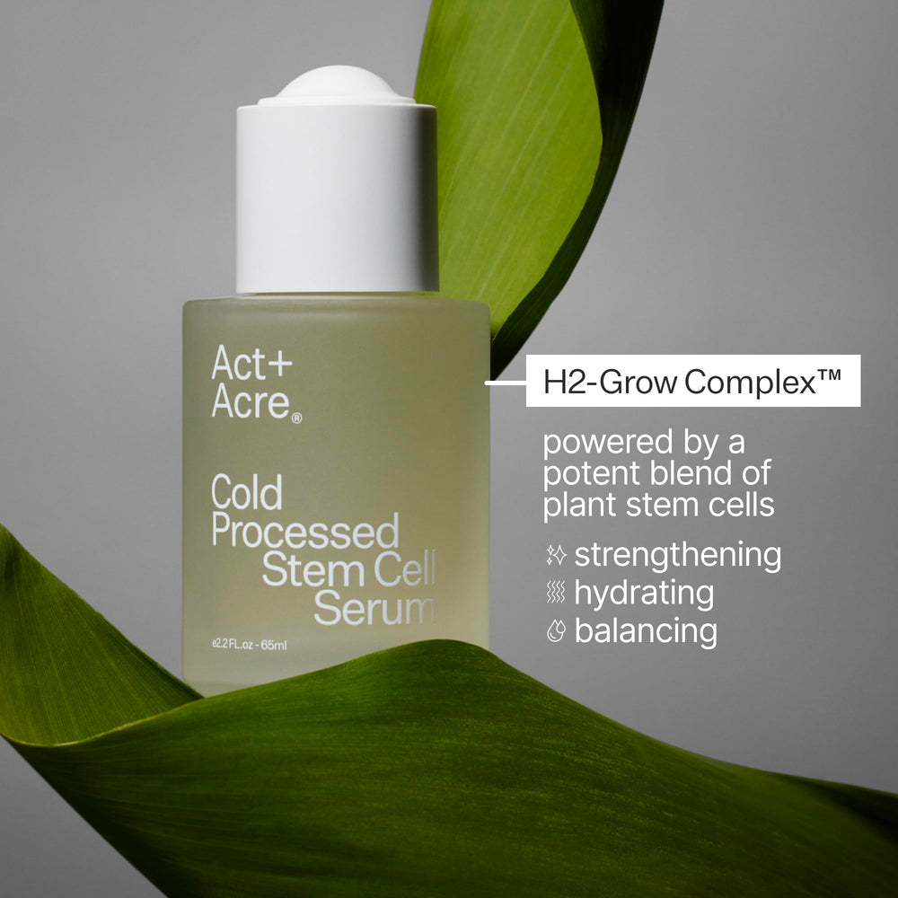 ACT+ ACRE nourished-scalp visual reflects comfort and renewal