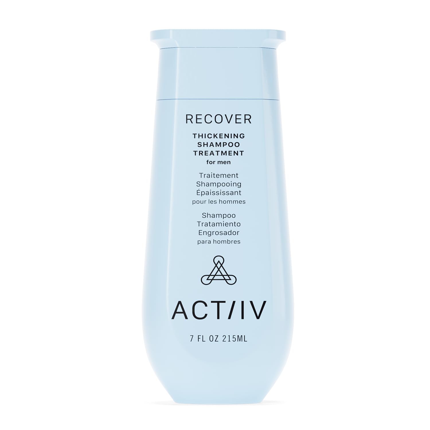 ACTIIV Recover Thickening Shampoo bottle showing plant-based formula for fuller-looking hair