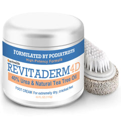 Revitaderm crema 40% urea para pies, hidratación profunda de piel seca.