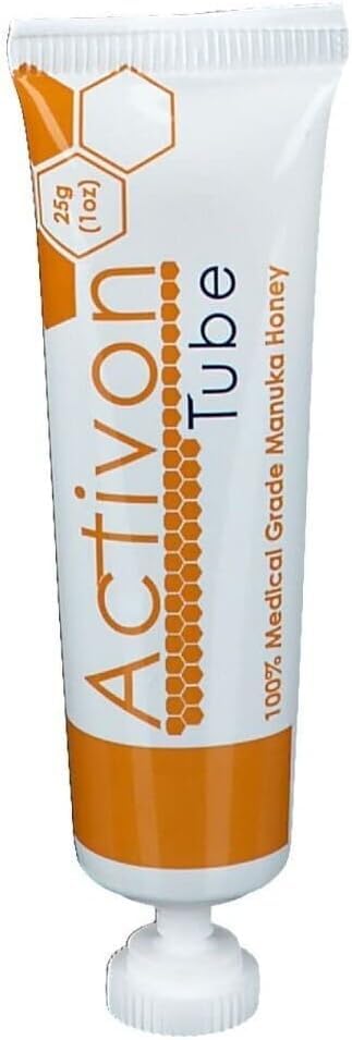 ActivOn Manuka gel tubes with included tube squeezer, convenient and tidy application.