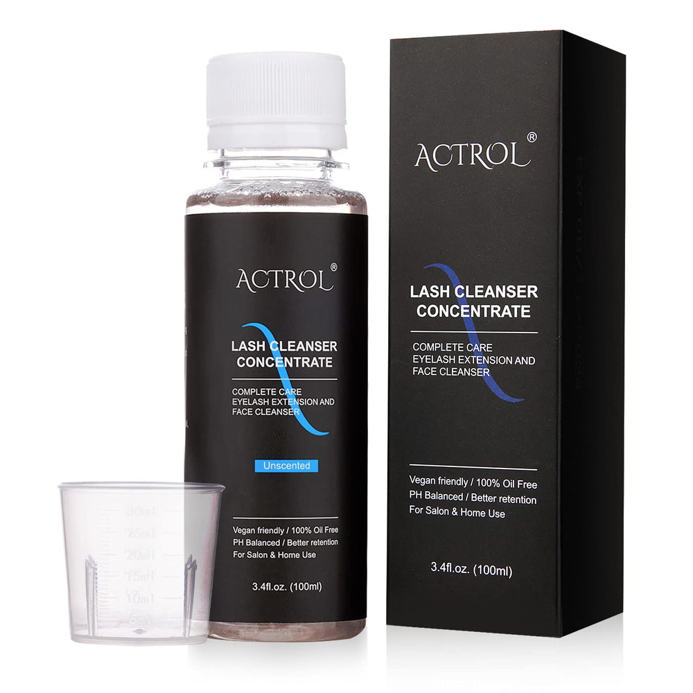 ACTROL Concentrado para limpiar pestañas, ideal para extensiones y uso diario