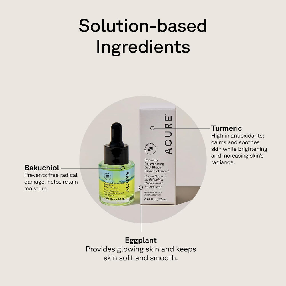 Acure Bakuchiol Serum, envase compacto, ideal para la rutina diaria.