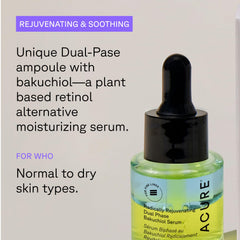 Acure Bakuchiol Serum, textura dual para aplicación suave y uniforme.