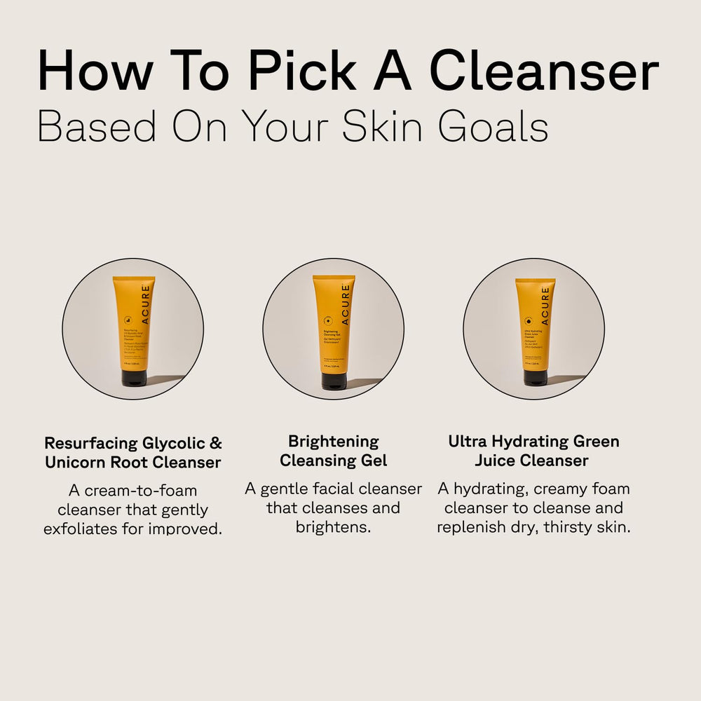 Resultado: piel más radiante y tono más uniforme tras usar Acure Brightening Cleansing Gel