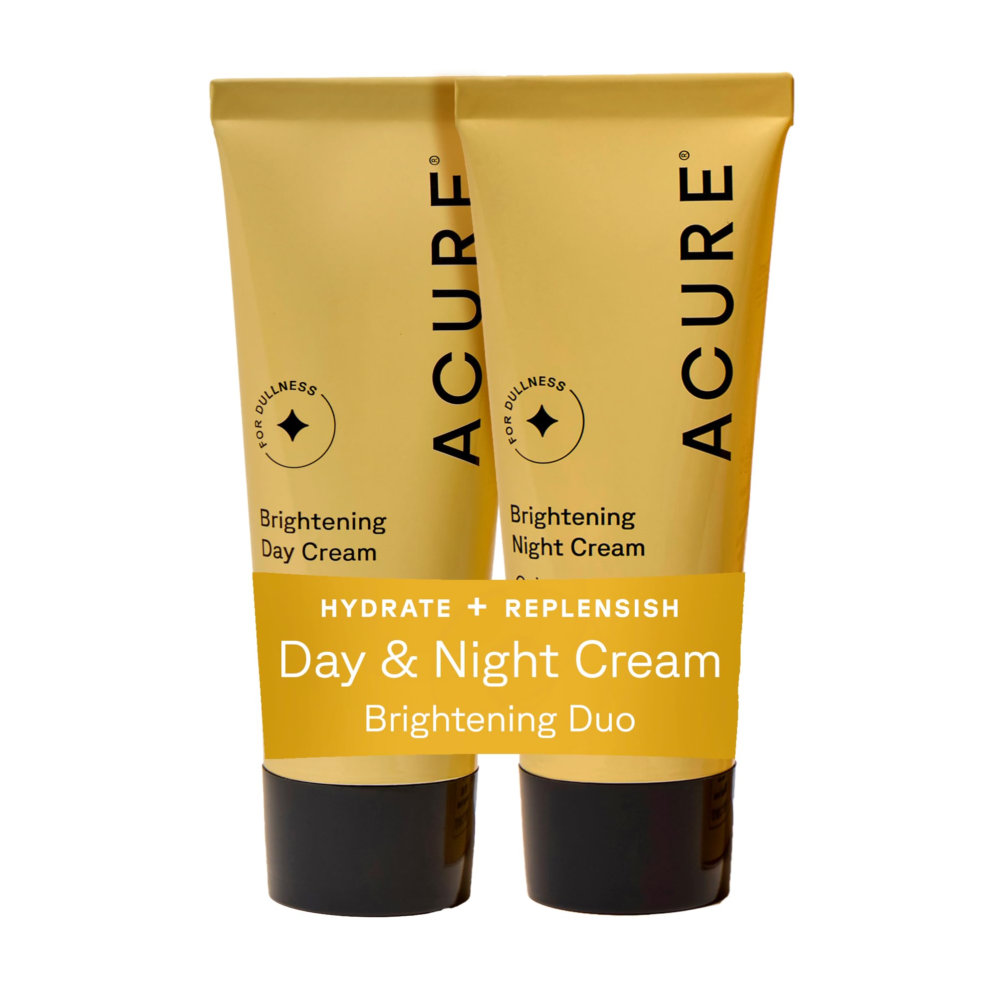 Acure Brightening Day Cream tube with argan oil hydrates and evens tone.