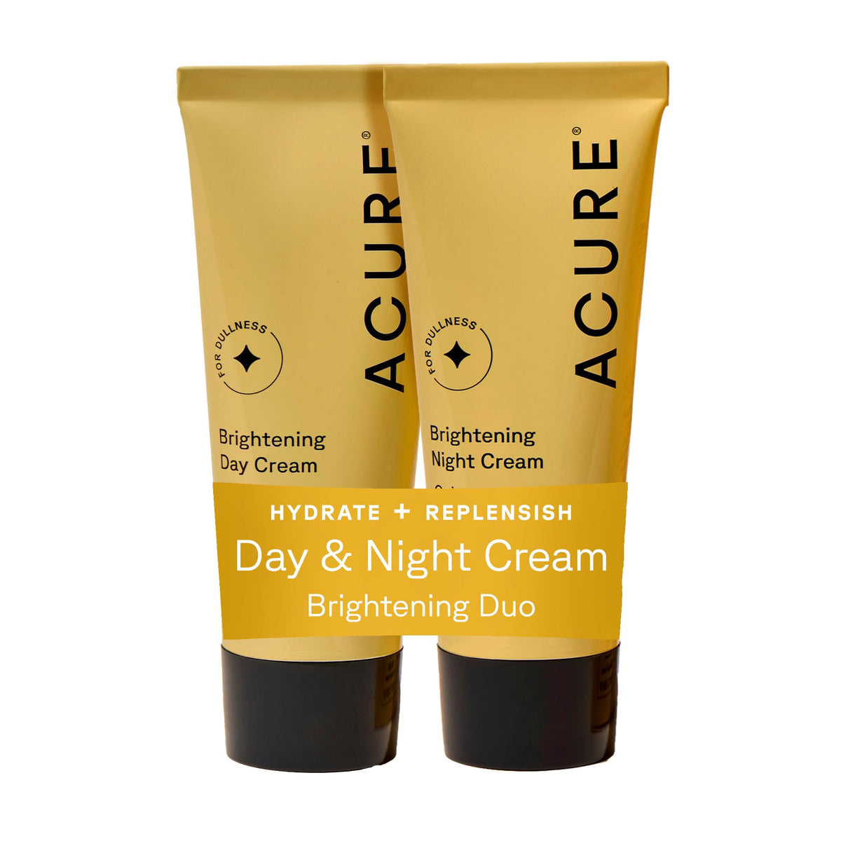 Acure Brightening Day Cream tube with argan oil hydrates and evens tone.