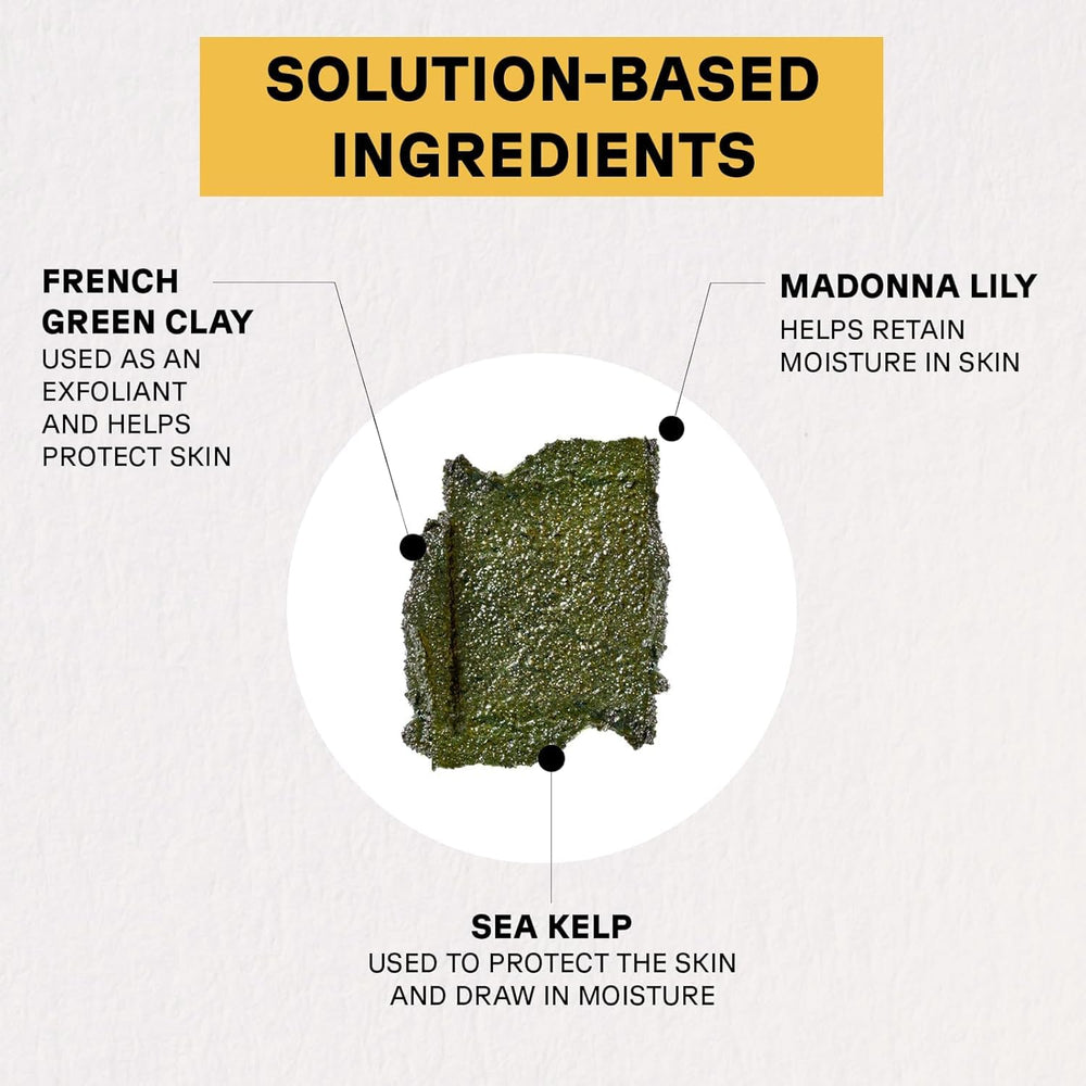 Lemon peel detail beside Acure Brightening Scrub suggesting citrus brighten