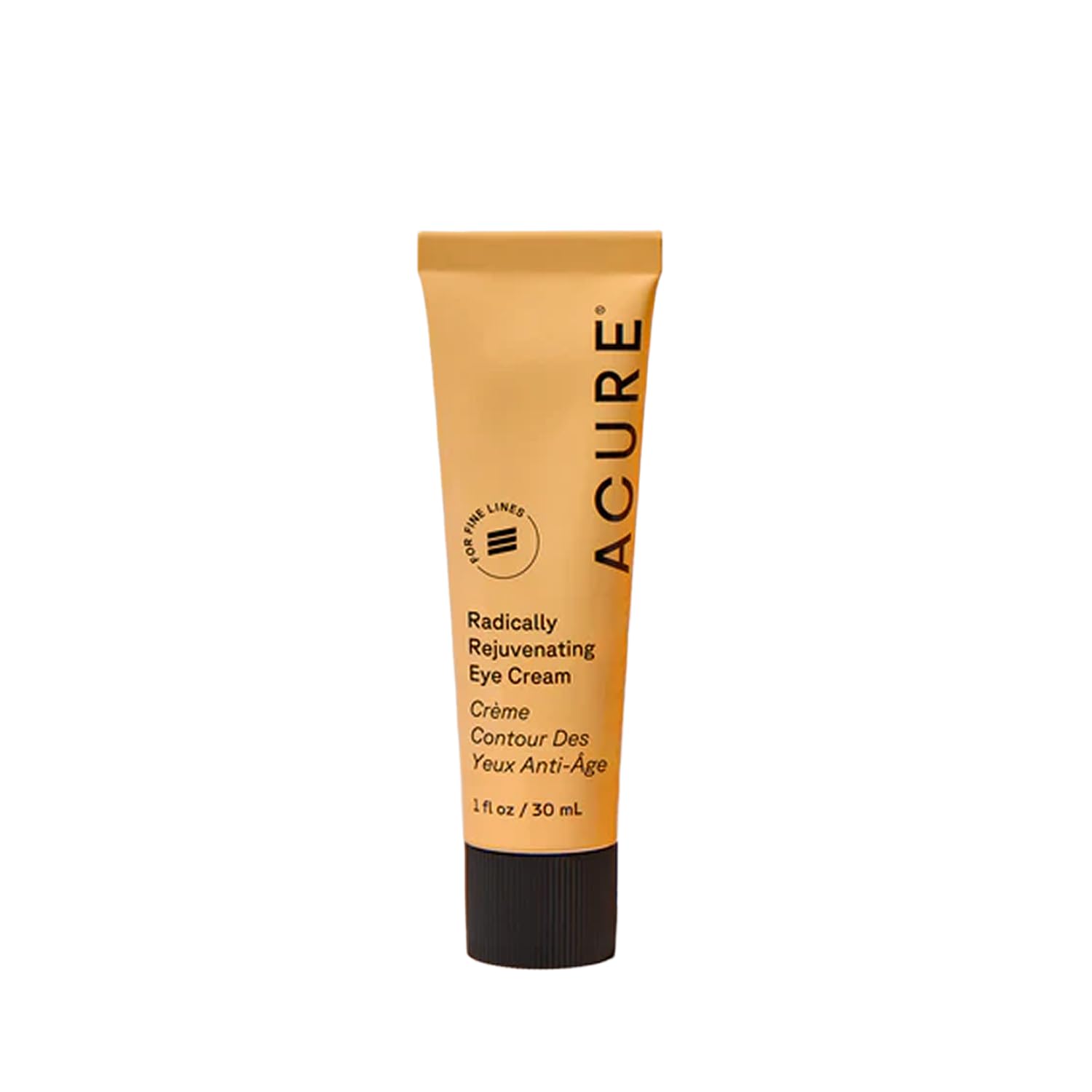 Crema de ojos Acure, efecto rejuvenecedor para bolsas y líneas finas.
