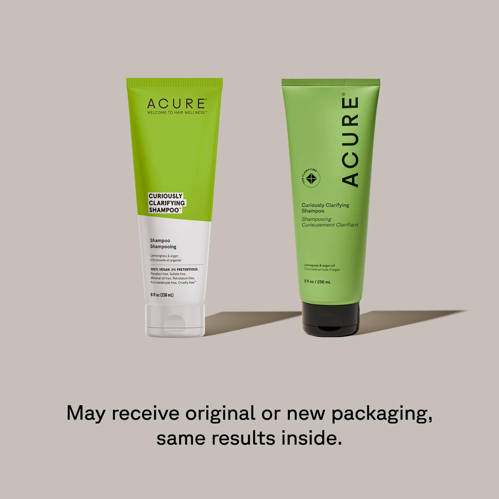 Acure Curiously Clarifying Shampoo en espuma limpieza profunda para cabello con acumulación